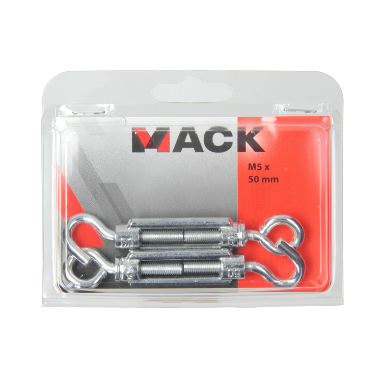 Load image into Gallery viewer, Mack 1006870 - 2 spanners: oog + haak verzinkt m5x50mm bl | 5 stuks
