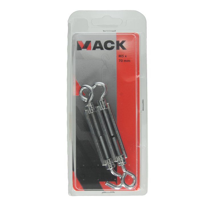 Load image into Gallery viewer, Mack 1006871 - 2 spanners: oog + haak verzinkt m5x70mm bl | 5 stuks
