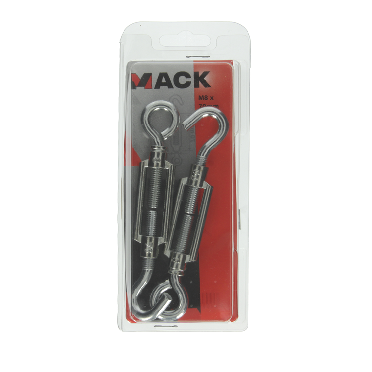 Load image into Gallery viewer, Mack 1006874 - 2 spanners: oog + haak verzinkt m8x70mm bl | 5 stuks
