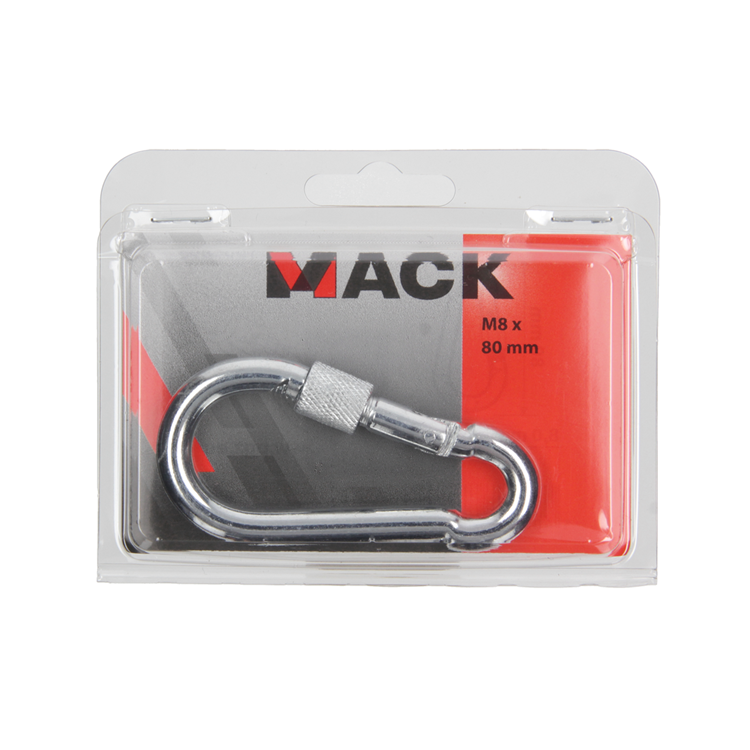 Load image into Gallery viewer, Mack 1006895 - 1 karabijnhaak+borgsl. verzinkt 8mm bl | 5 stuks

