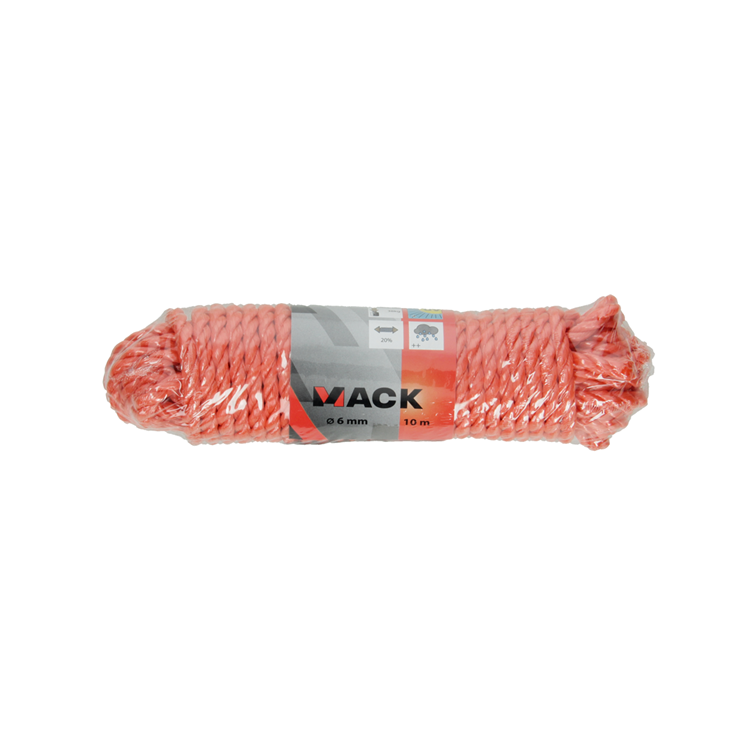 Load image into Gallery viewer, Mack 1006918 - pp gedraaid oranje streng 6mm 10m | 5 stuks
