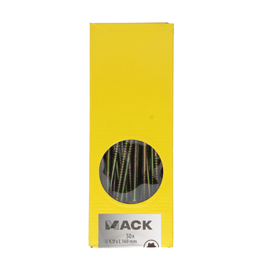 Mack 1006994 - spaanplschrf. vzkop-zelfb geelverz. 50 st 6 x 160 mm | 2 stuks