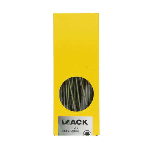 Mack 1006996 - spaanplschrf. vzkop-zelfb geelverzinkt 50st 6 x 200mm | 2 stuks