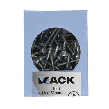 Mack 1007001 - zelftap. schroef cyl. kop 100 100 st 4,8x32mm | 5 stuks