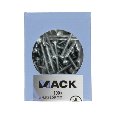 Mack 1007003 - zelftap. schroef cyl. kop 100 100 st 4,8x50mm | 5 stuks
