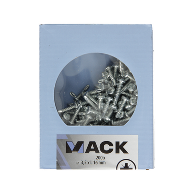 Mack 1007011 - zelfbor. schroef cyl. kop 200 200 st 3,5x16mm | 10 stuks
