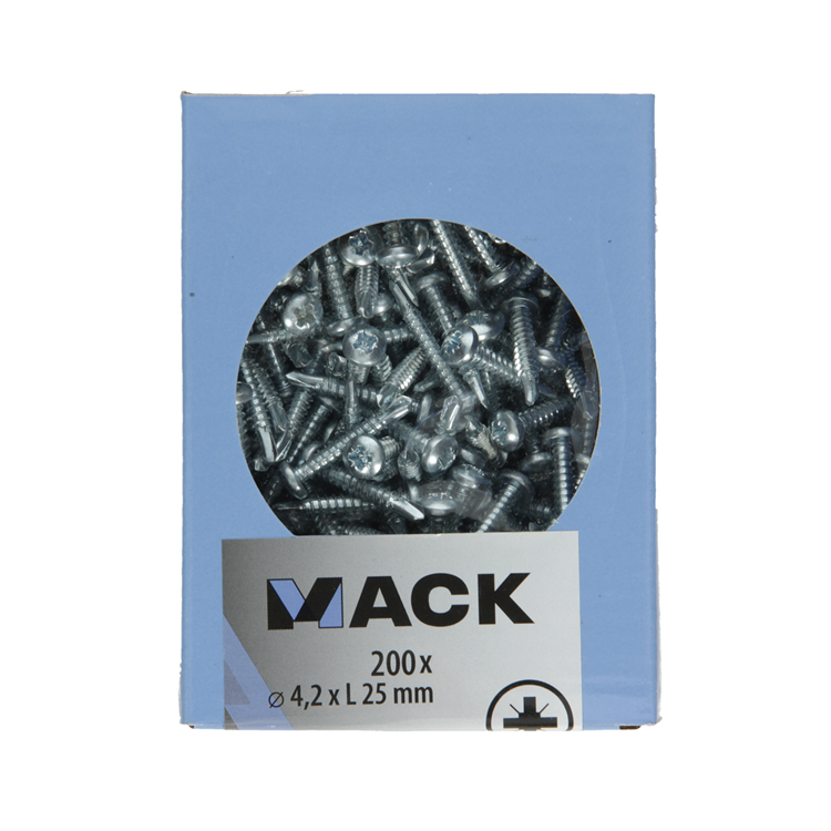 Afbeelding laden in galerijviewer, Mack 1007014 - zelfbor. schroef cyl. kop 200 200 st 4,2x25mm | 5 stuks
