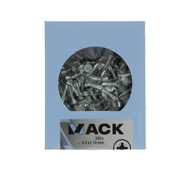 Mack 1007017 - zelfbor. schroef vz kop 200 200 st 4,2x16mm | 10 stuks