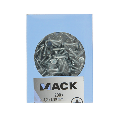Mack 1007018 - zelfbor. schroef vz kop 200 200 st 4,2x19mm | 5 stuks