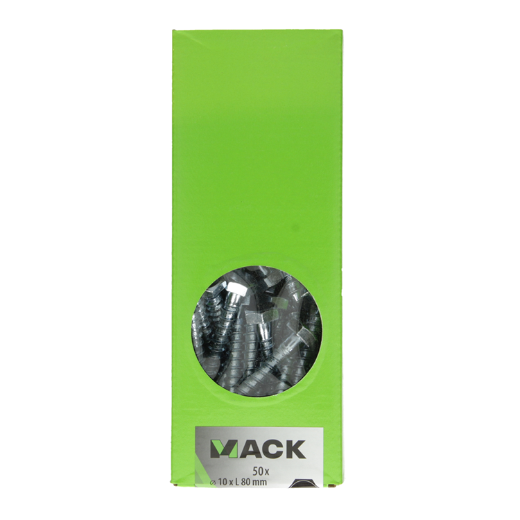 Load image into Gallery viewer, Mack 1007045 - houtdraadbout staal verzinkt 50 st 10 x 80 mm | 2 stuks
