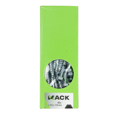 Mack 1007047 - houtdraadbout staal verzinkt 40 st 10 x 120 mm | 1 stuks