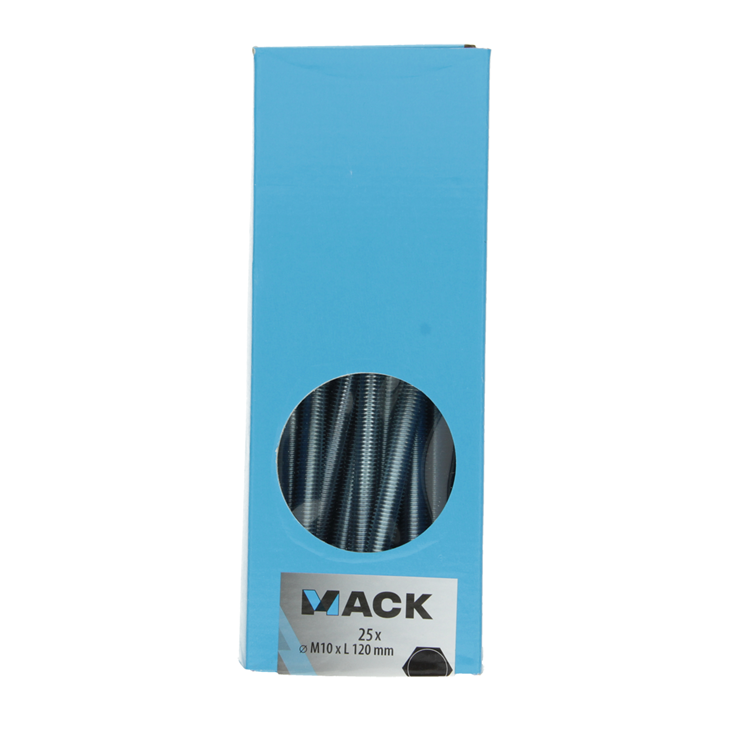 Load image into Gallery viewer, Mack 1007086 - tapbout + moer verzinkt 25 st 10 x 120 mm | 2 stuks
