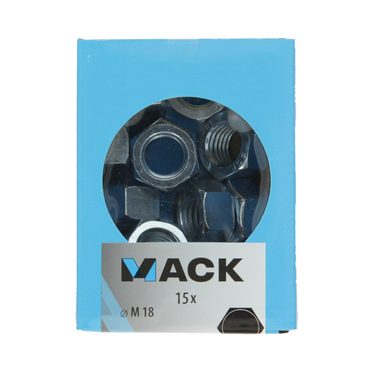 Mack 1007102 - zeskantmoeren 15 st m18 | 5 stuks