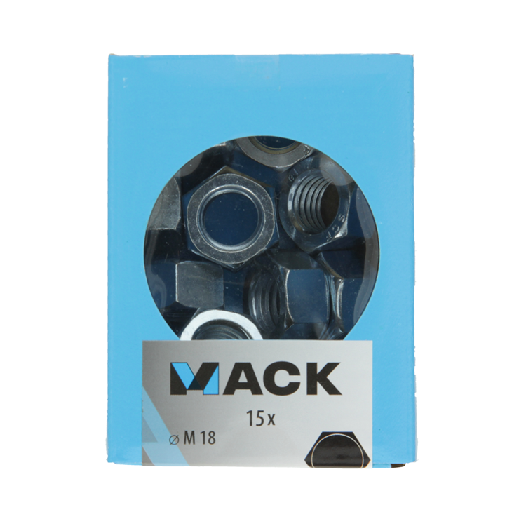Load image into Gallery viewer, Mack 1007102 - zeskantmoeren 15 st m18 | 5 stuks
