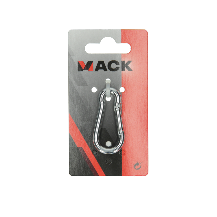 Afbeelding laden in galerijviewer, Mack 1008443 - 1 karabijnhaak + veer 5 x 50mm verzinkt | 10 stuks
