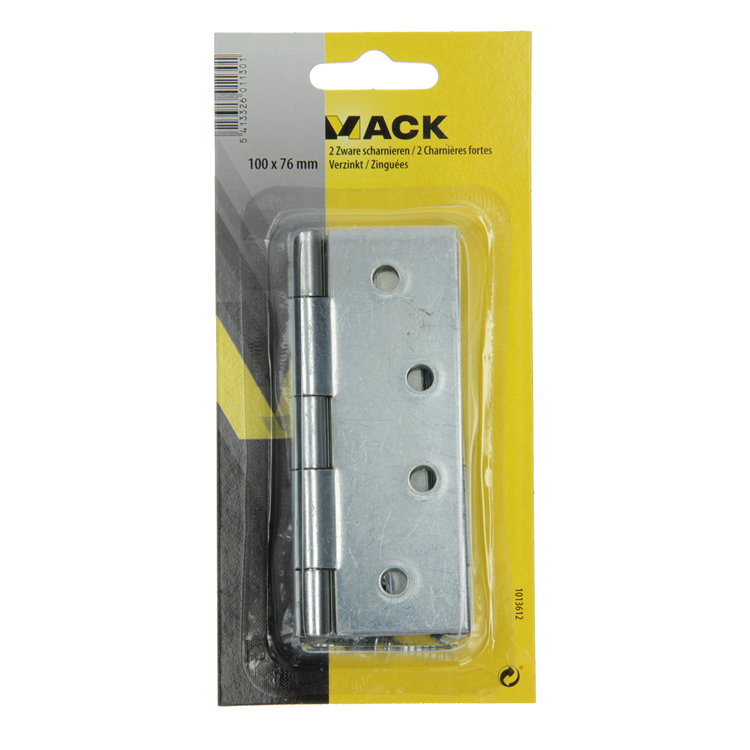 Afbeelding laden in galerijviewer, Mack 1013612 - 2 zware scharnieren verzinkt h 100 x b 76 mm | 5 stuks

