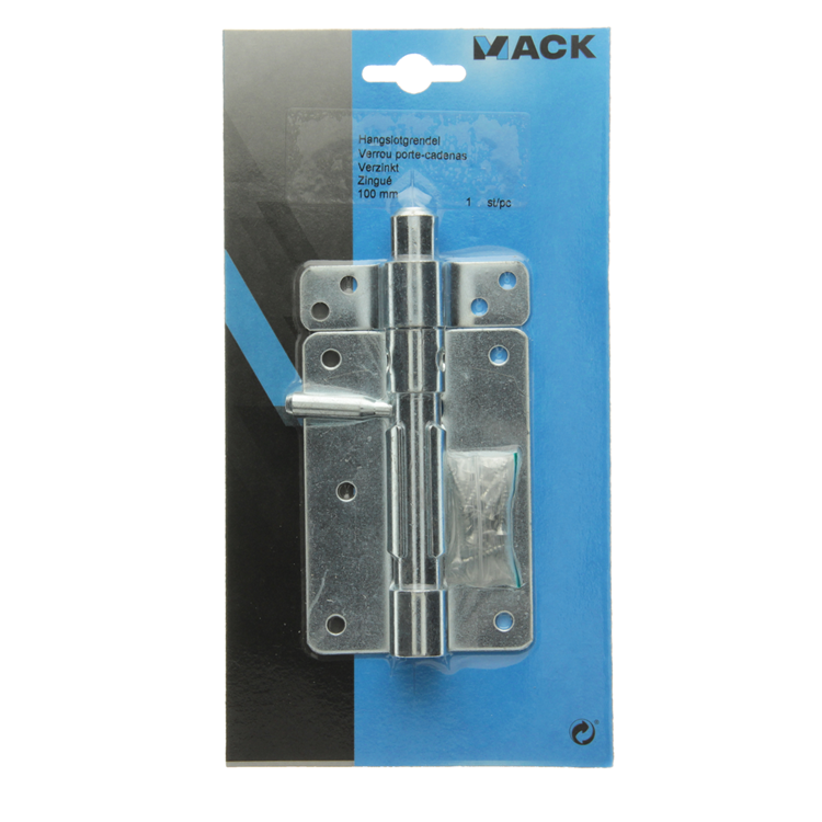 Load image into Gallery viewer, Mack 1015860 - 1 hangslotgrendel verzinkt 100mm 1018 | 5 stuks
