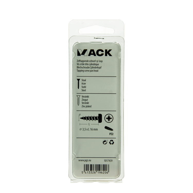 Load image into Gallery viewer, Mack 1017439 - zelftappende schroef cyl kop verz. 28st 3,5 x 16 mm | 10 stuks
