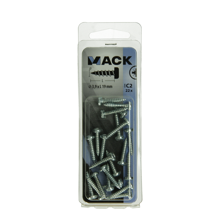 Load image into Gallery viewer, Mack 1017444 - zelftappende schroef cyl kop verz. 22st 3,9 x 19 mm | 10 stuks
