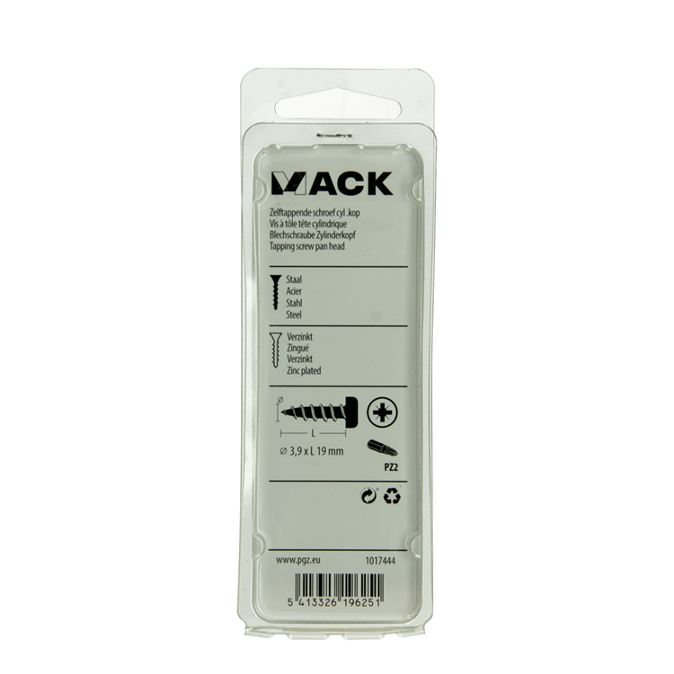 Load image into Gallery viewer, Mack 1017444 - zelftappende schroef cyl kop verz. 22st 3,9 x 19 mm | 10 stuks
