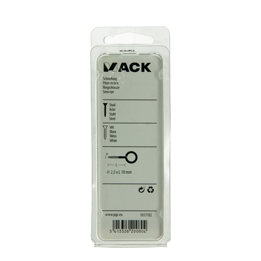 Mack 1017782 - schroefoog staal wit 10 st 2,3 x 10 mm | 10 stuks