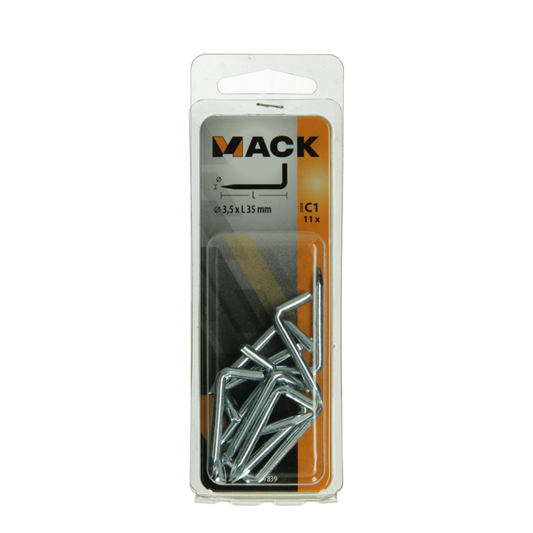 Load image into Gallery viewer, Mack 1017839 - puntduim staal verzinkt 11 st 3,5 x 35 mm | 10 stuks
