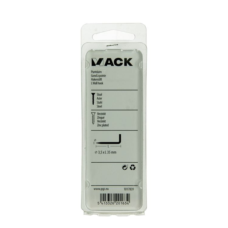 Load image into Gallery viewer, Mack 1017839 - puntduim staal verzinkt 11 st 3,5 x 35 mm | 10 stuks
