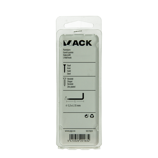 Mack 1017839 - puntduim staal verzinkt 11 st 3,5 x 35 mm | 10 stuks