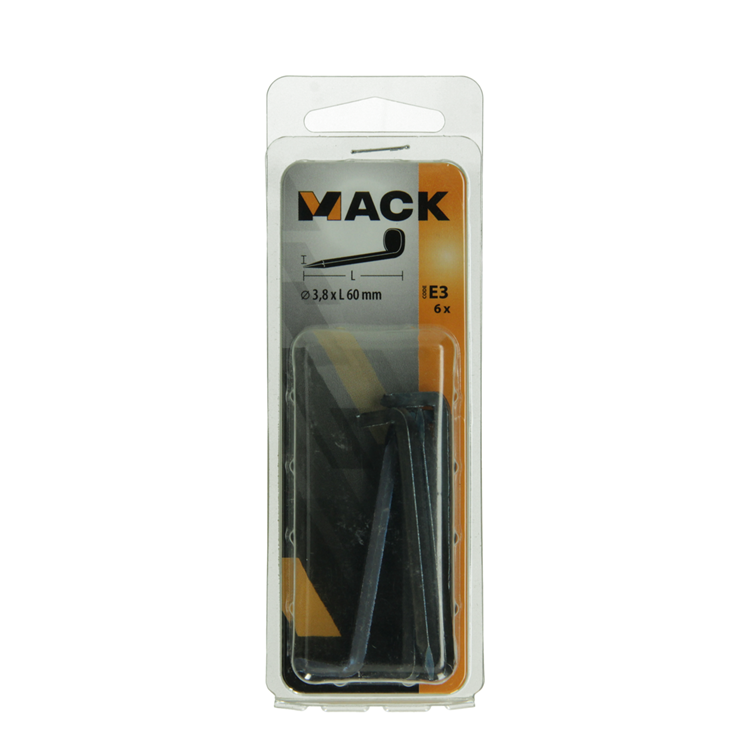 Load image into Gallery viewer, Mack 1019708 - balkhaak geblauwd staal 6 st 3,8 x 60mm | 5 stuks
