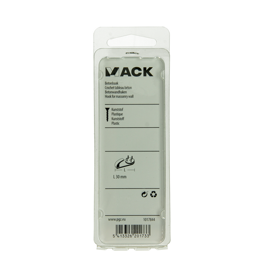 Mack 1017844 - betonhaak kunststof 4st 30mm | 10 stuks