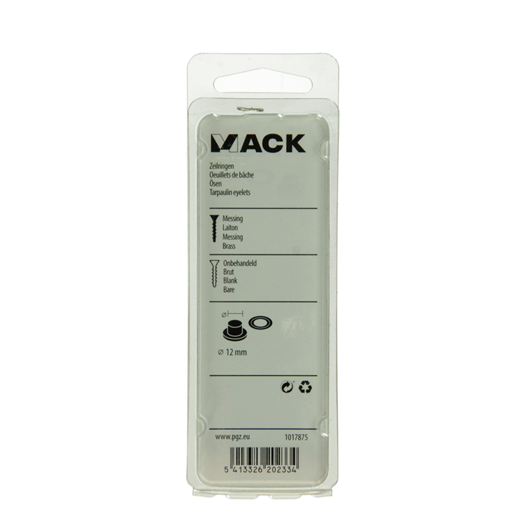 Load image into Gallery viewer, Mack 1017875 - zeilringen messing 8 st 12mm | 10 stuks
