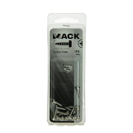 Mack 1019781 - zelftappende schroef cyl.kop a2 14 st 3,5 x 13 mm | 10 stuks