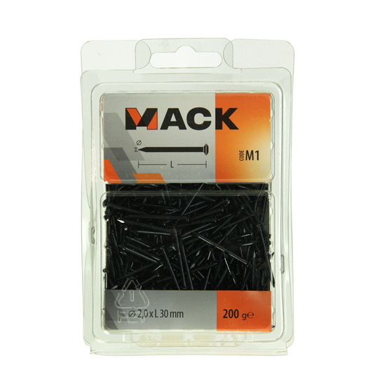 Mack 1017932 - staalnagel bvk staal geblauwd 200 gr 2,0 x 30 mm | 5 stuks