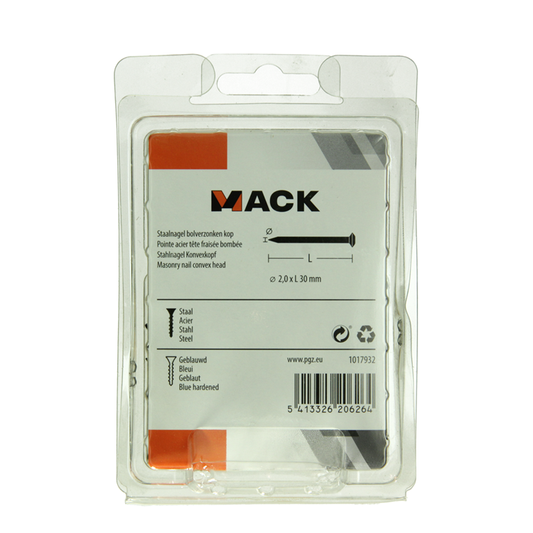Load image into Gallery viewer, Mack 1017932 - staalnagel bvk staal geblauwd 200 gr 2,0 x 30 mm | 5 stuks
