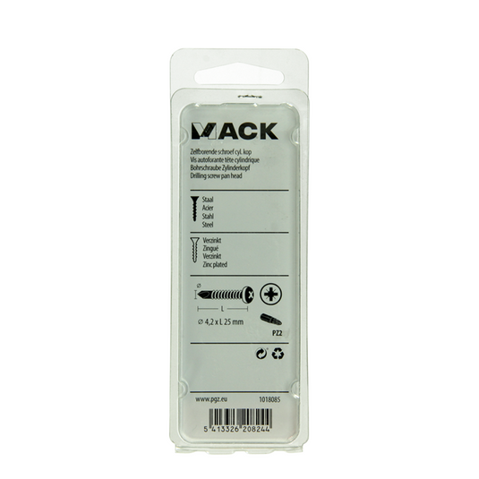 Mack 1018085 - zelfborende schroef cylkop verz. 65st 4,2 x 25 mm | 5 stuks