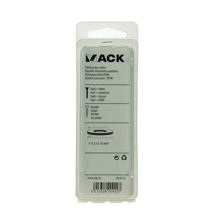 Load image into Gallery viewer, Mack 1018134 - dichtingsring rubber verzinkt 40 st 6,5 x 16 mm | 5 stuks
