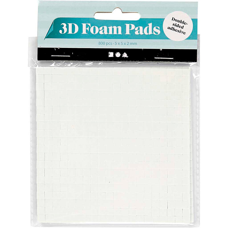 Load image into Gallery viewer, Creativ company https: www.cchobby.nl 3d-foam-pads-afm-5x5-mm-dikte-2-mm-wit-2x400-stuk-2-vel-1-doos
