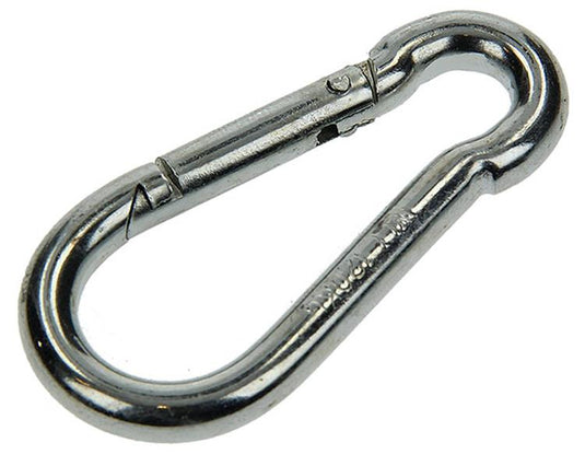 Mack 1006848 - 1 karabijnhaak + veer verzinkt bl 60x6mm | 5 stuks