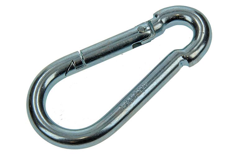 Load image into Gallery viewer, Mack 1006849 - 1 karabijnhaak + veer verzinkt bl 80x8mm | 5 stuks
