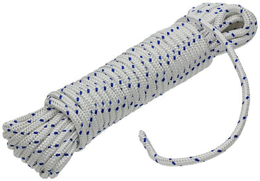 Mack 1006921 - pp gevlochten wit blauw streng6mm 10m | 5 stuks