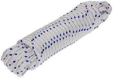 Mack 1006922 - pp gevlochten wit blauw streng8mm 10m | 5 stuks