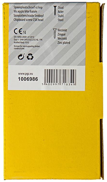 Load image into Gallery viewer, Mack 1006986 - spaanplaatschroef vz kop geelverzinkt 50st 6 x 130mm | 2 stuks
