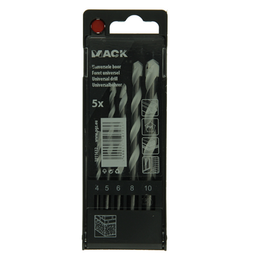 Mack 1011632 - universele multi boor set 5 delig 4-10mm | 5 stuks