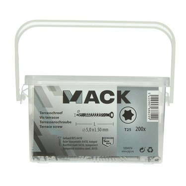Mack 1004974 - terrasschroef ss410 200st5,0x50mm | 6 stuks