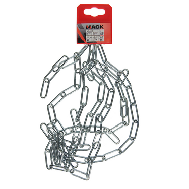 Mack 1004999 - ketting schakel lang din5685-1ø 3mm l 26mm 2m wwl 40 kg | 5 stuks