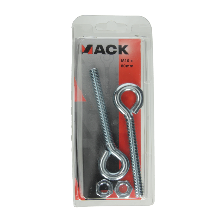Load image into Gallery viewer, Mack 1006882 - 2 oogbouten verzinkt + moer m10x80 bl | 5 stuks
