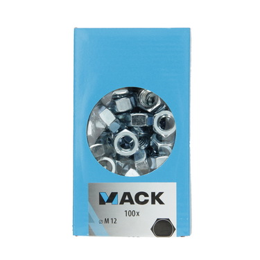 Mack 1007099 - zeskantmoeren 100 st m12 | 5 stuks