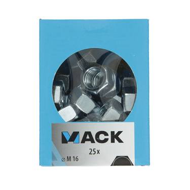 Mack 1007101 - zeskantmoeren 25 st m16 | 5 stuks