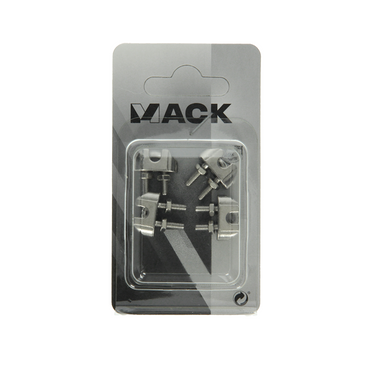 Mack 1008442 - 4 staaldraadklemmen 2mm inox | 10 stuks