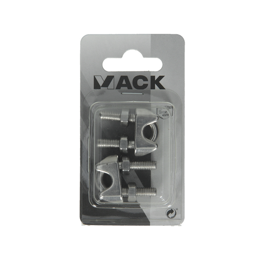 Mack 1008450 - 2 staaldraadklemmen 6-8mm inox | 10 stuks